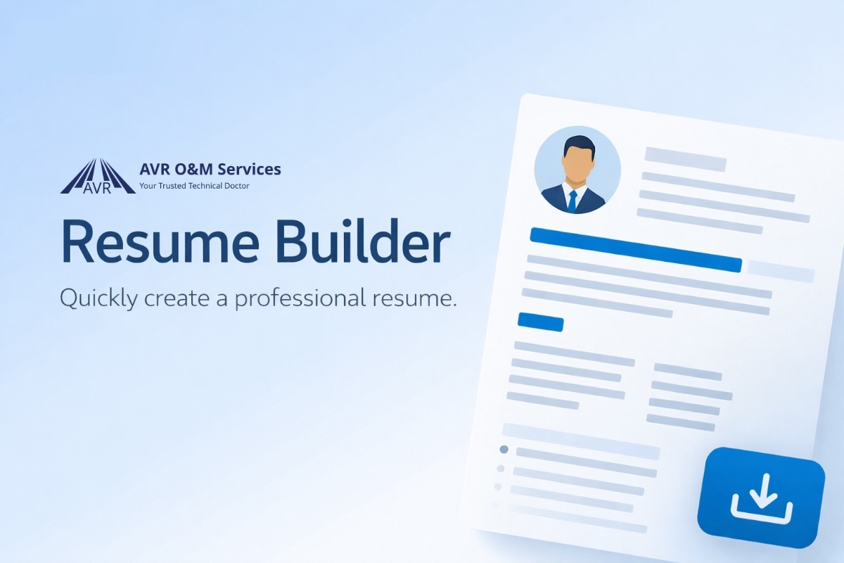 AVR Resume Builder solution screenshot